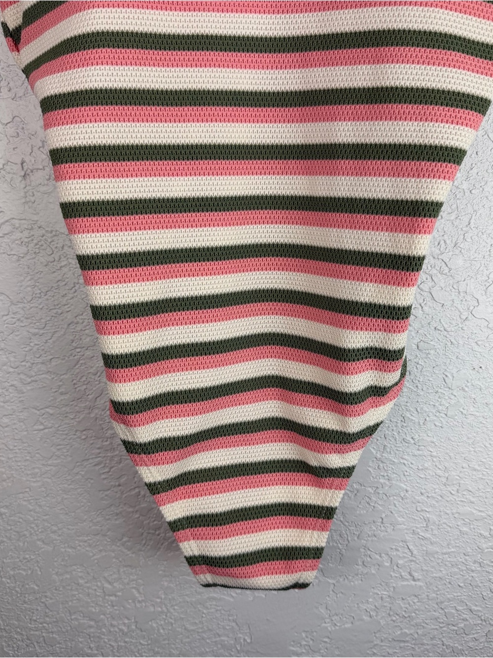 Roxy | Saidia Striped Pink & Olive One-Piece Swimsuit New - Picture 4 of 12